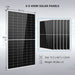A detailed product view of the components included in the Sun Gold Power 5000W 48V 120V 10.24KWH Lithium Battery 2700W Solar Panel Off-Grid Solar Kit