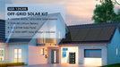 A home with rooftop solar panels installed using Sun Gold Power 12000W 48VDC 120V/240V LifePo4 25.6KWH Lithium Battery Off-Grid Solar Kit for reliable off-grid power
