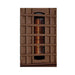 A near infrared heater glows orange behind light wood slats in Golden Designs Reserve Edition 3 Person Near Zero EMF Full Spectrum Sauna with Himalayan Salt Bar