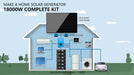 A system configuration diagram showing how components connect in Sun Gold Power 18000W 48VDC 120V/240V LifePo4 30.72KWH Lithium Battery Off-Grid Solar Kit