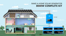 A wiring diagram showing how to connect the inverter, batteries, and solar panels of the Sun Gold Power Complete 8000W 48V 120V/240V 10.24KWH Lithium Battery 5400W Solar Panel Off-Grid Solar Kit