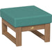 A LuxCraft Lanai Deep Seating Ottoman made of poly lumber with an antique mahogany finish and a cast breeze cushion.