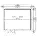 A blueprint with imperial measurements shows GardenHouse24 USA Miriam 44A Classic Garden Room noting its total area as 205.7 square feet