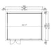 A blueprint with imperial measurements shows a bird’s-eye view of the GardenHouse24 USA Miriam 44A Classic Garden Room, noting its total area as 205.7 square feet
