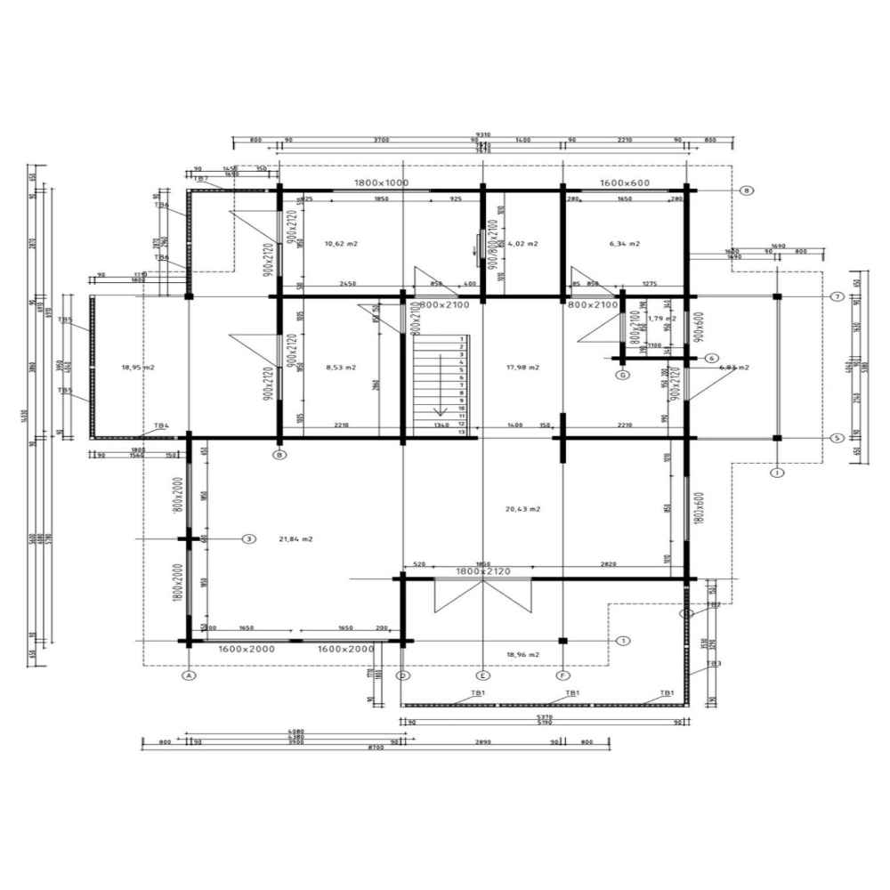 A detailed architectural floor plan shows the spacious ground level of the GardenHouse24 USA Olivia 90 Garden Room with labeled room dimensions