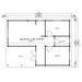 A detailed floor plan displays the layout and dimensions of GardenHouse24 USA Bendy 70 Garden Room with five distinct areas totaling over 800 square feet