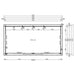 A detailed layout of the GardenHouse24 USA ALU Concept Lounge 44B Garden Room shows window and wall measurements with precise spacing