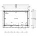 A detailed top view floor plan of the GardenHouse24 USA Miriam 44B Modern Garden Room shows labeled walls, internal spacing, and precise metric dimensions
