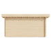 A flat, side view of the structure showing horizontal wood panels without windows depicts the GardenHouse24 USA Barbara 44A Garden Room