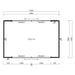 A floor plan view reveals the internal layout and square footage of the GardenHouse24 USA Ramsay 70 A ALU Garden Room, marked with measurements and labeled wall sections