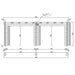 A front beam and pillar layout drawing illustrates structural spacing for the GardenHouse24 USA Kevin 44 VD Garden Room