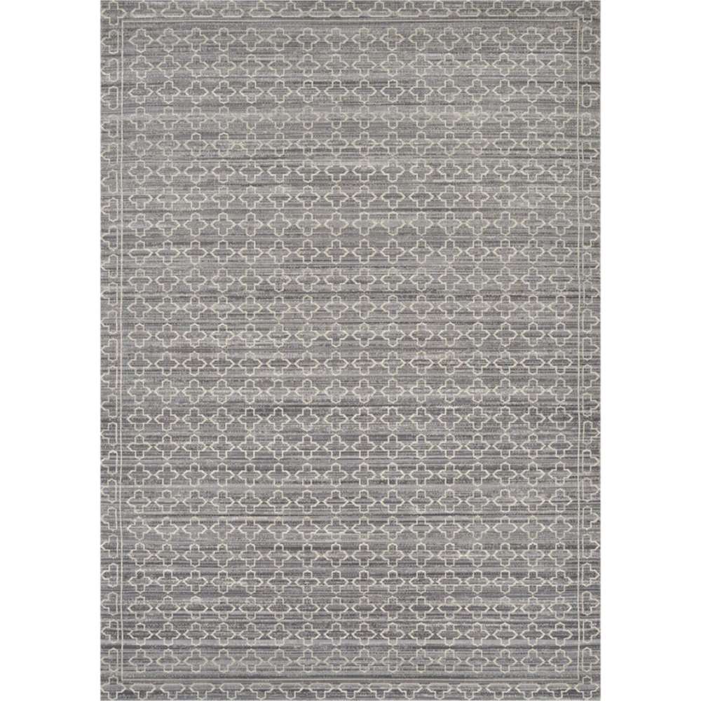 A full overhead shot of Couristan Fez Indoor/Outdoor Rug - Riad/Tobacco shows its repeating geometric pattern neatly framed by a border