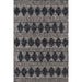 A full top view of Momeni Andes Indoor Rug - AND-1 Charcoal displays its repeated diamond pattern in dark charcoal and gray tones