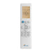 A remote control for the Senville 18000 BTU Mini Split Air Conditioner - Heat Pump - SENL18CD displays various temperature and mode settings