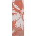 A runner version of Couristan Monaco Indoor/Outdoor Rug - Coastal Flora/Ivory-Orange displays the same tropical ivory and orange palm design in a narrow style
