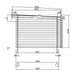 A side elevation diagram of the GardenHouse24 USA Miriam 44B Modern Garden Room shows roof pitch, height, and wall construction details