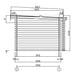 A side elevation drawing shows the sloped roof and wall board structure of the GardenHouse24 USA Miriam 44C Classic Garden Room