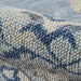 A side view highlights the thick, looped texture of Momeni Anatolia Indoor Rug - ANA-9 Blue, showcasing its durable hand-crafted weave