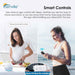 A split image shows people using Alexa voice and smartphone app controls for the Senville 48000 BTU Dual Zone Mini Split Air Conditioner - Heat Pump - SENA48HFD