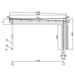 A technical drawing displays the side elevation and roof slope of the GardenHouse24 USA Sauna St.Moritz 70 Garden Room, including height and beam specifications