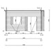 A technical drawing shows the front view dimensions and layout of the GardenHouse24 USA Lerum 70 Garden Room in precise measurements
