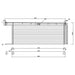 A top-down architectural view of the GardenHouse24 USA Lisa 70B Garden Room outlines the side wall structure with precise width, length, and slat placements