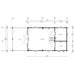 A top-down floor plan diagram outlines the interior layout of the GardenHouse24 USA Lake House 70A Garden Room, with labeled room sizes and wall measurements