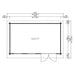A top-down floor plan shows the 153.9 ft² layout of the GardenHouse24 USA Miriam 44B Modern Garden Room, with clear dimensions and double front doors