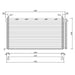 A top-down technical drawing illustrates the roof design and structure of the GardenHouse24 USA ALU Concept 70E Garden Room