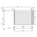 A top-down technical drawing of the GardenHouse24 USA ALU Concept 70F Garden Room displays the roof structure and wall components in precise detail