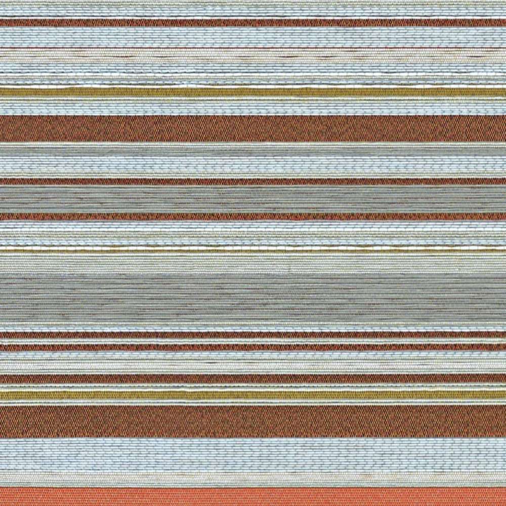 A top-down view of Couristan Dolce Indoor/Outdoor Rug - Striped/Sunset shows its evenly spaced sunset and neutral stripes in repeating patterns