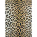 A top-down view of the Couristan Dolce Indoor/Outdoor Rug - Amur Leopard/New Gold reveals a symmetrical and realistic leopard pattern