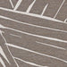 A zoomed-in section of Couristan Dolce Indoor/Outdoor Rug - Parquet/Mocha reveals intricate weaving and bold ivory streaks on a mocha background