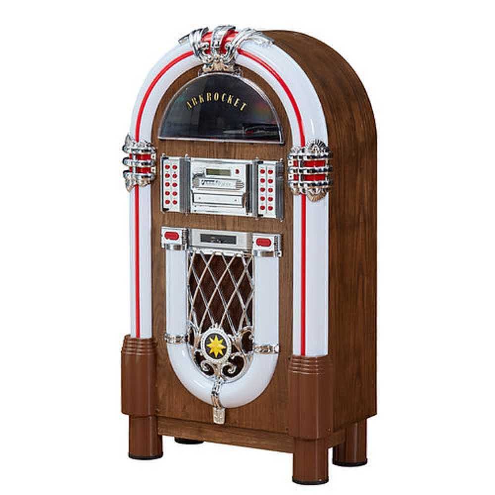 A clean, full view of the Arkrocket Taurus II Jukebox - Dark Oak 2024 New Upgrade