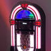 A close-up of the Arkrocket Taurus II Jukebox - Maple 2024 New Upgrade focuses on its illuminated neon trim