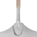 A close-up of the Chicago Brick Oven 1000 Peel - 12 x 14 Aluminum Pizza Peel with 38 Wood Handle