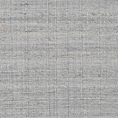 A close-up of the Couristan Ascot Indoor/Outdoor Rug - Windowpane/Grey shows the consistent grid weave with a blend of grey and ivory threads