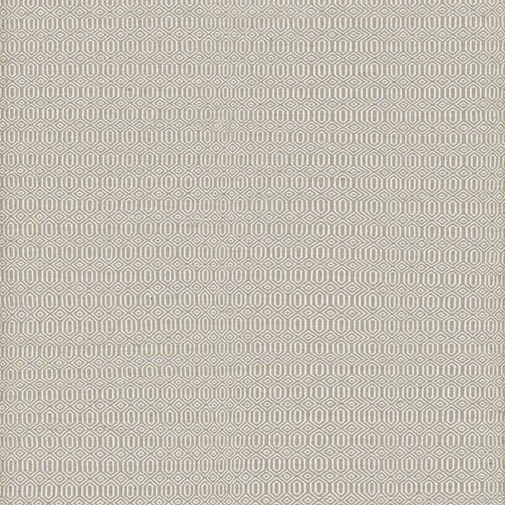A close-up of the Couristan Cottages Indoor/Outdoor Rug - Southport/Caramel, featuring a tightly packed geometric hexagon pattern in soft, neutral tones
