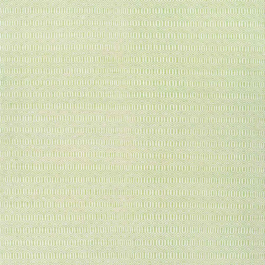 A close-up of the Couristan Cottages Indoor/Outdoor Rug - Southport/Green, featuring a repeating hexagon pattern in soft green and ivory tones