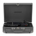 A close-up view of the Crosley Cruiser Plus Portable Turntable with Bluetooth InOut - Slate