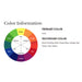 A color chart breaks down the primary and secondary hues used in the Couristan Cape Indoor/Outdoor Rug - Shoreham/Ivory-Multi, centered on ivory with vibrant accents