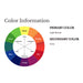 A color wheel diagram identifies the Couristan Cape Indoor/Outdoor Rug - Marion/Light Brown-Ivory with light brown as the primary color and ivory as the secondary