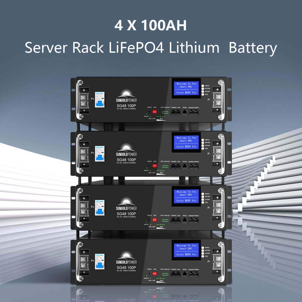 Additional mounting and cable component detail from the Sun Gold Power 10000W 48VDC 120V/240V LifePO4 20.48KWH Lithium Battery 5400W Solar Panel Off-Grid Solar Kit