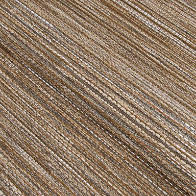 A detailed close-up of the Couristan Cape Indoor/Outdoor Rug - Hinsdale/Brown-Ivory, showing its tightly woven, striped texture