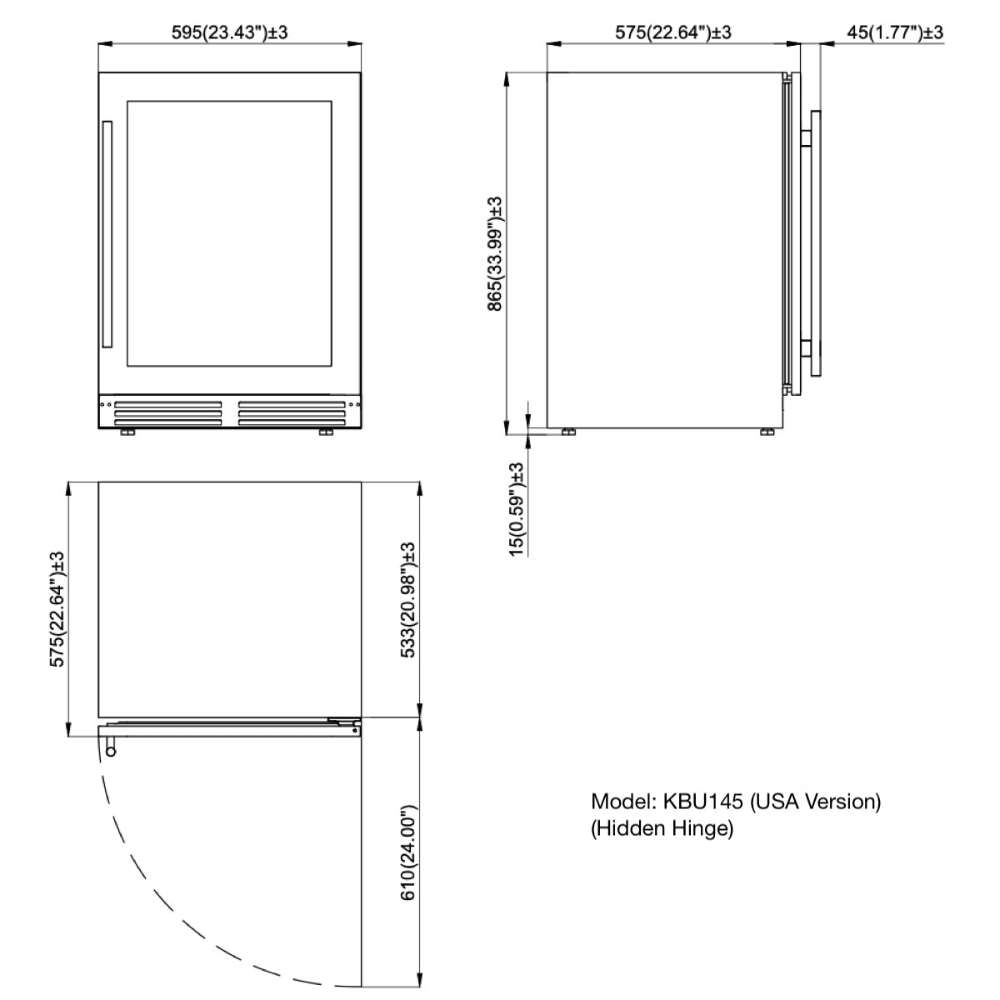 KingsBottle 48" Ultimate Under Bench Wine Fridge and Bar Refrigerator Combo-Freedom Room