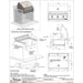 A detailed specification sheet of the Alfresco Grills American Eagle 32” Built-In Grill, 3 Burner, displaying measurements and installation requirements