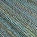 A detailed zoom-in of the Couristan Cape Indoor/Outdoor Rug - Hinsdale/Teal-Cobalt displays its multicolored threads in teal, cobalt, and jade green