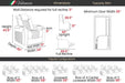 A diagram of the Valencia Tuscany Slim Single Home Theater Seating illustrates its compact dimensions and reclining mechanisms