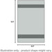 A diagram showing the dimensions of the Crosley Record Cleaning Cloth (5-Pack) as 9.5 inches by 6.5 inches with a rectangular shape