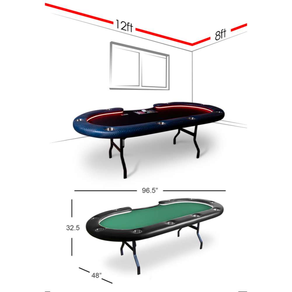 BBO Poker Tables Aces Pro Alpha Poker Table-Freedom Room